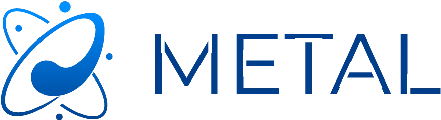 METAL project logo – stylized atom with blue text, symbolizing research on the formation of terrestrial planets.