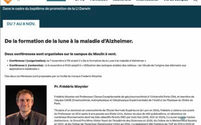 Frédéric Moynier is very honored to be the patron (parrain) of the 2024-2027 undergraduate students from the University of Perpignan Via Domitia and is looking forward to follow the journey of these future scientists.